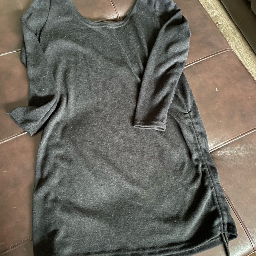CBR Black Backless Wool Dress XL